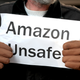 Former injured Amazon employees join labor organizers and community activists to demonstrate and hold a press conference outside of an Amazon Go store in the loop to express concerns about what they claim is the company’s “alarming injury rate” among warehouse workers on December 10, 2019 in Chicago, Illinois.